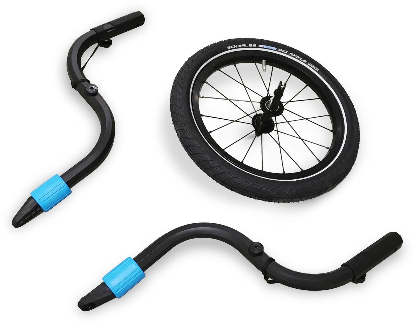 Kit para jogger CUBE para niños, remolque doble Cmpt, color negro