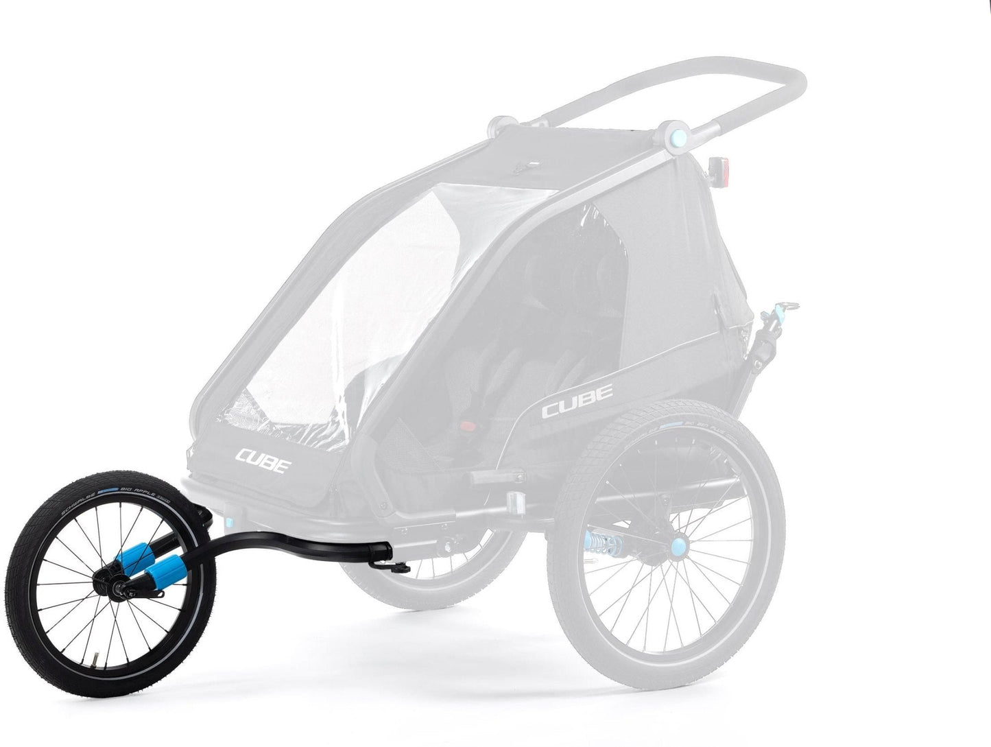 Kit para jogger CUBE para niños, remolque doble Cmpt, color negro