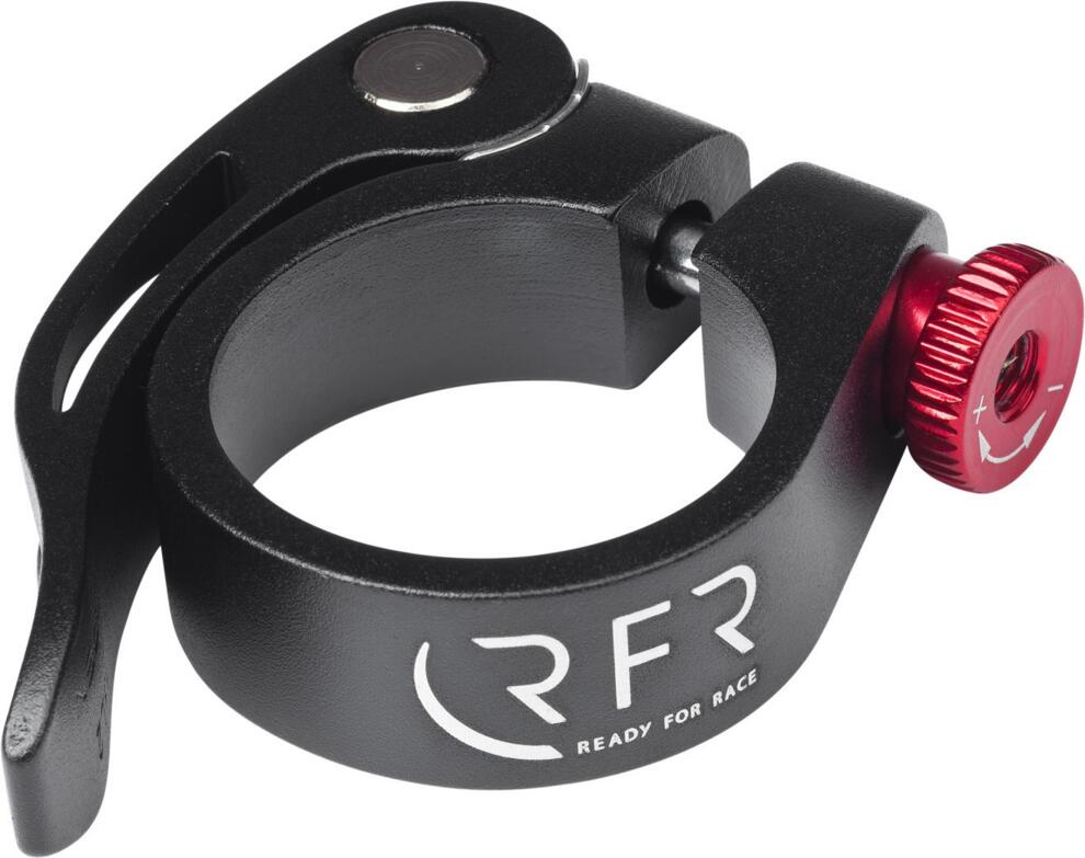Abrazadera de sillín RFR con liberación rápida, color negro y rojo