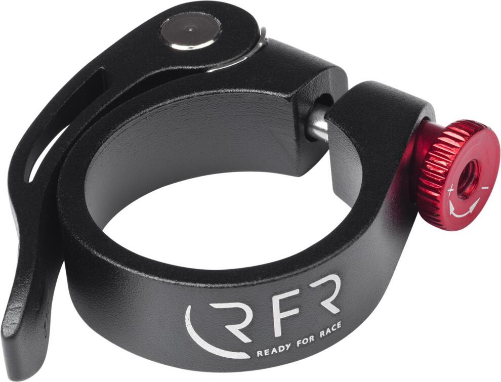 Abrazadera de sillín RFR con liberación rápida, color negro y rojo