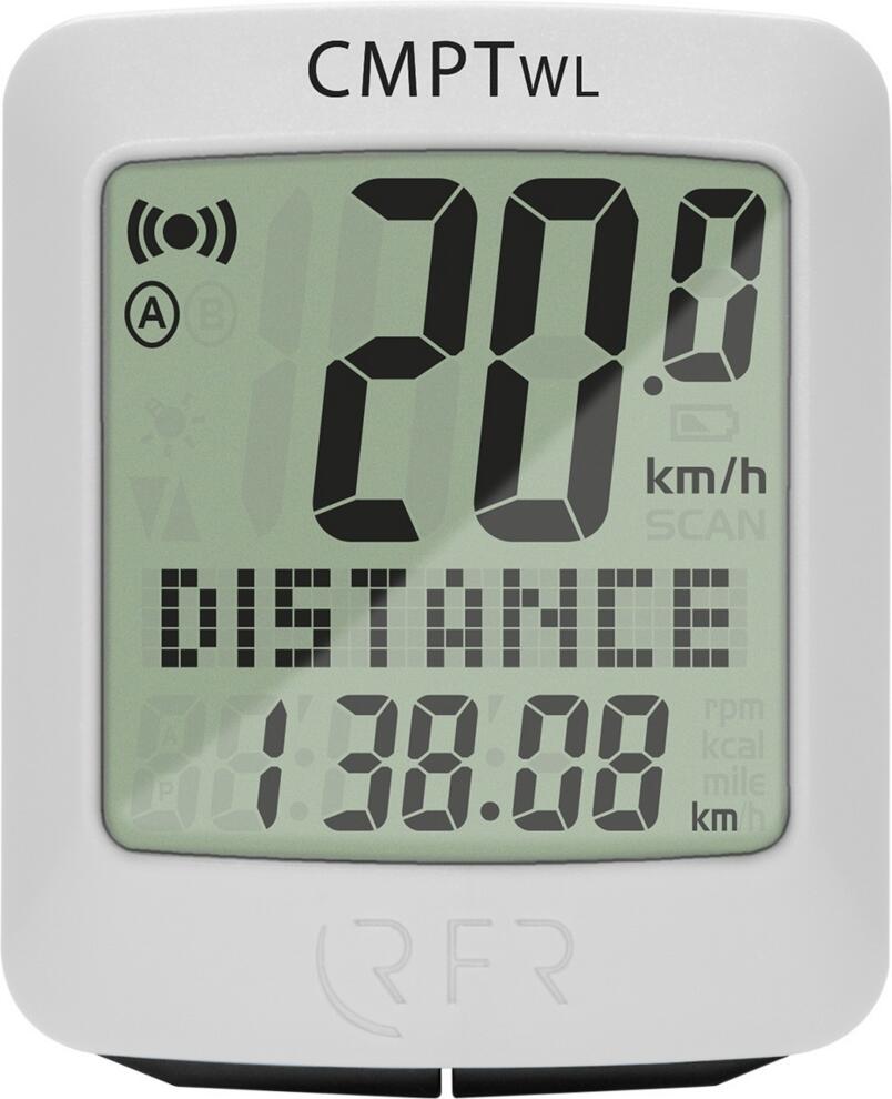 RFR Fahrradcomputer Kabellos Cmpt Weiß