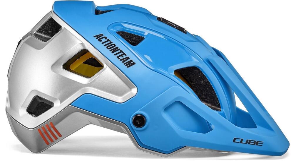 cube fahrradhelm actionteam CUBE Helm Strover X Actionteam Blau/Grau – Mcrbikes