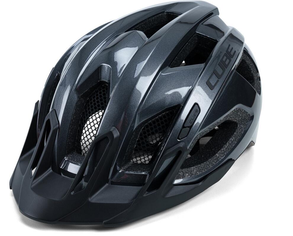 Casco CUBE Quest negro iridio brillante