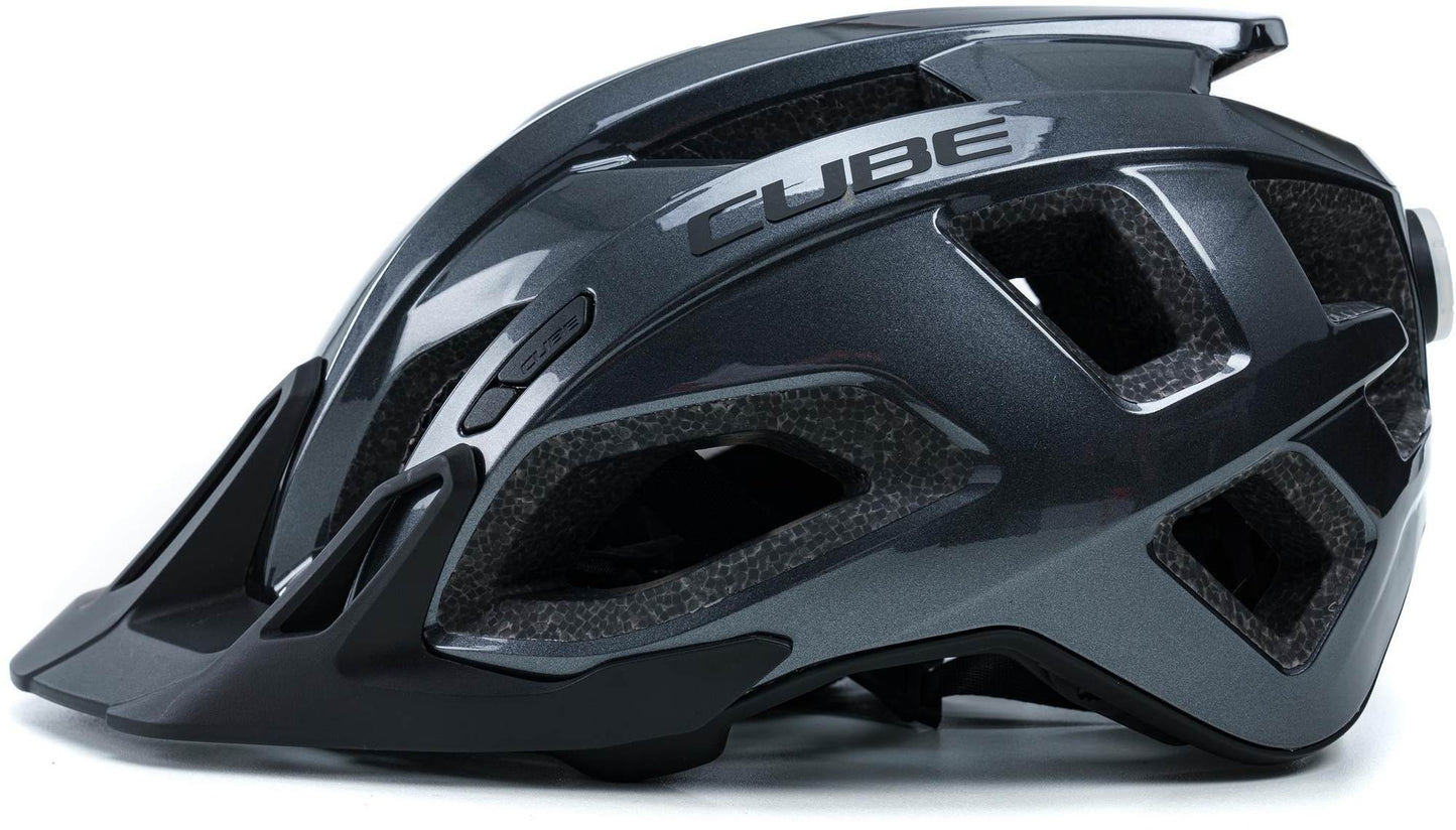 Casco CUBE Quest negro iridio brillante