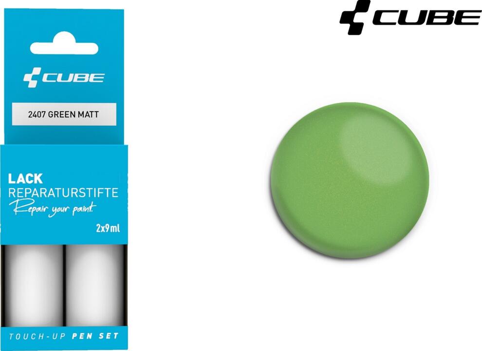 Juego de rotuladores de retoque CUBE verde mate 2407