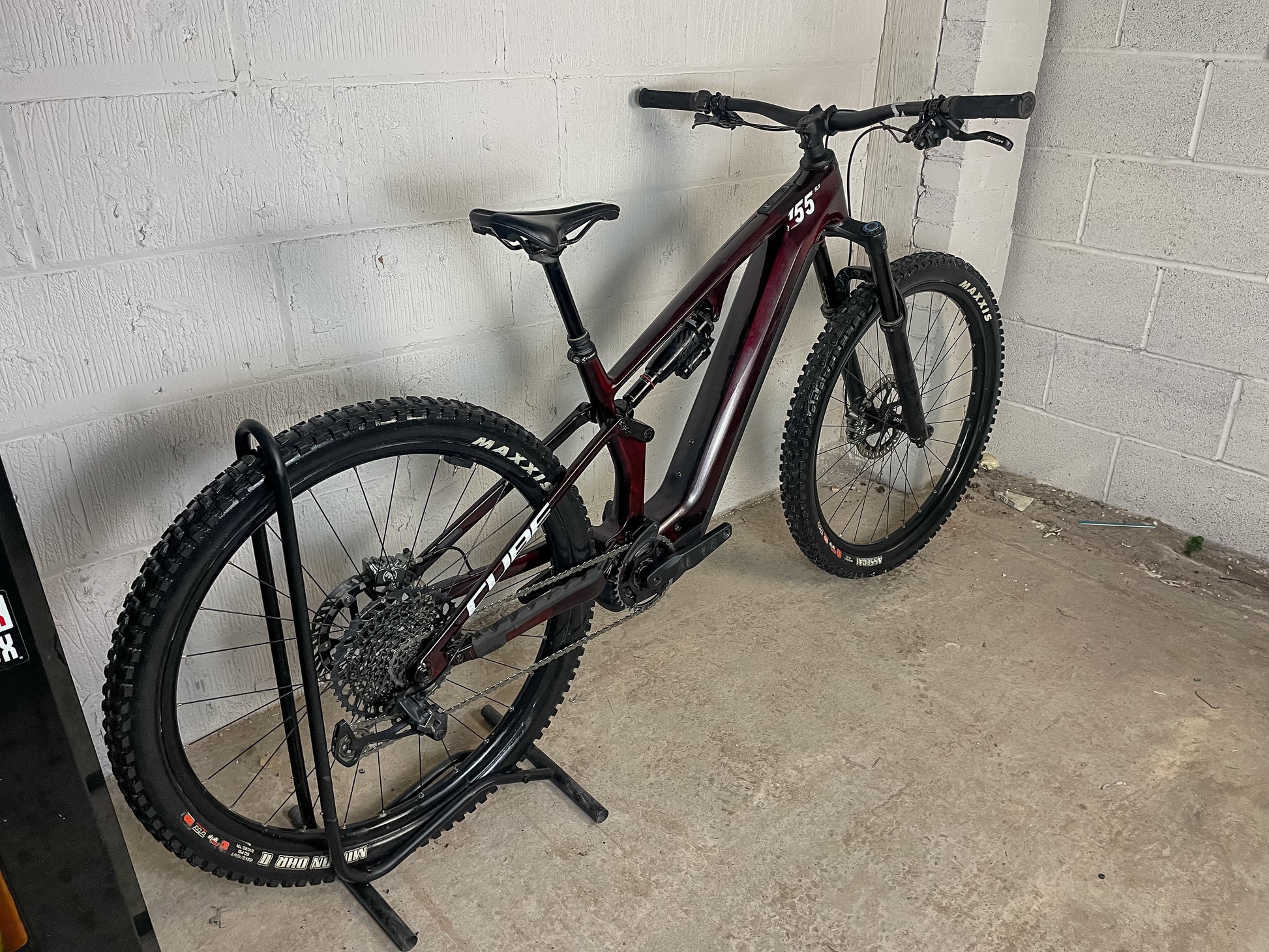 cube stereo hybrid one55 c 68x slx 750 Cube Stereo Hybrid One55 C:68X SLX 750 2025 Electric Mountain Bike – Mcrbikes