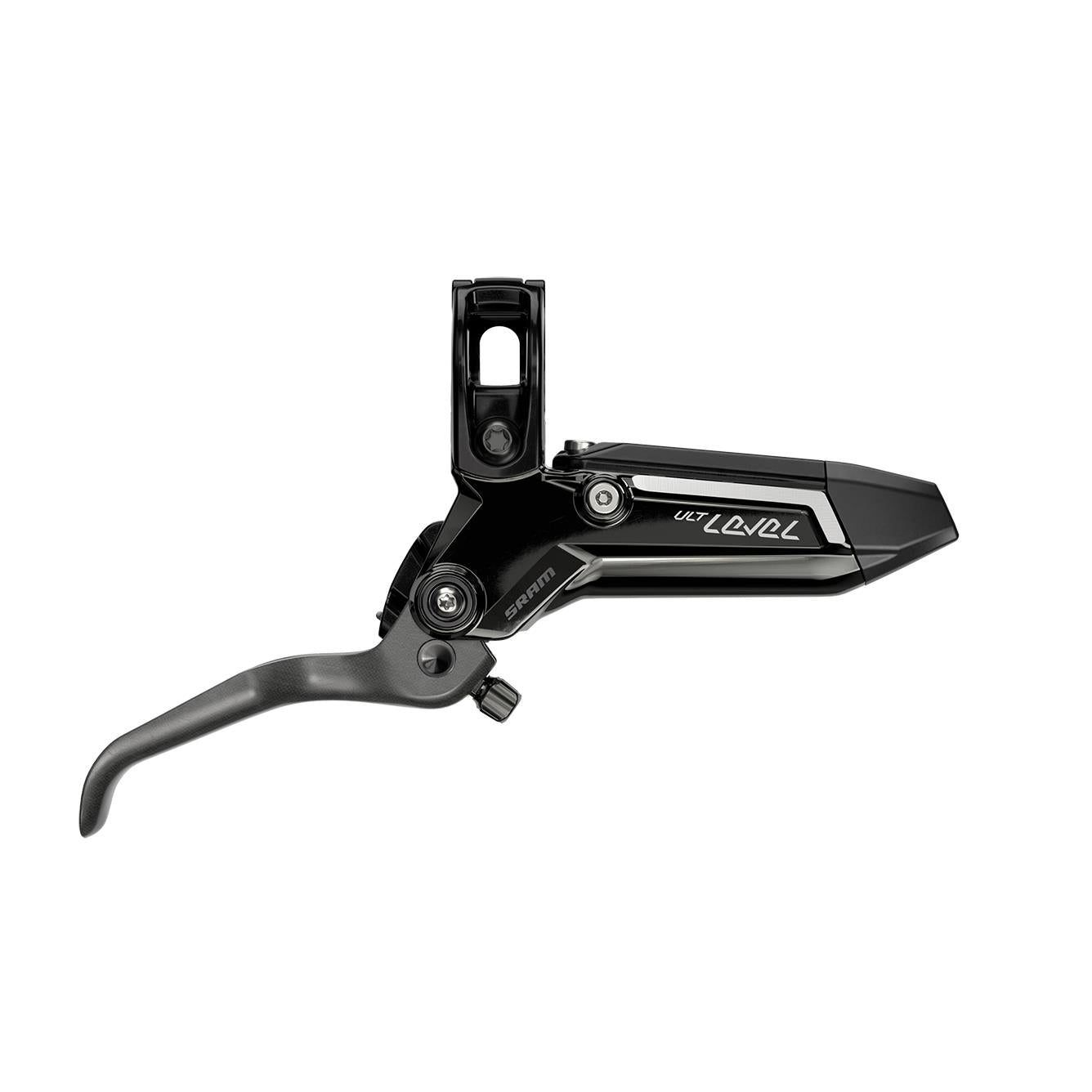 SRAM Disc Brake Level Ultimate Stealth 2 Piston - Carbon Lever, Ti Hardware, Reach Adj, Rear Hose (Includes MMX Clamp, Rotor/Bracket Sold Separately) C1