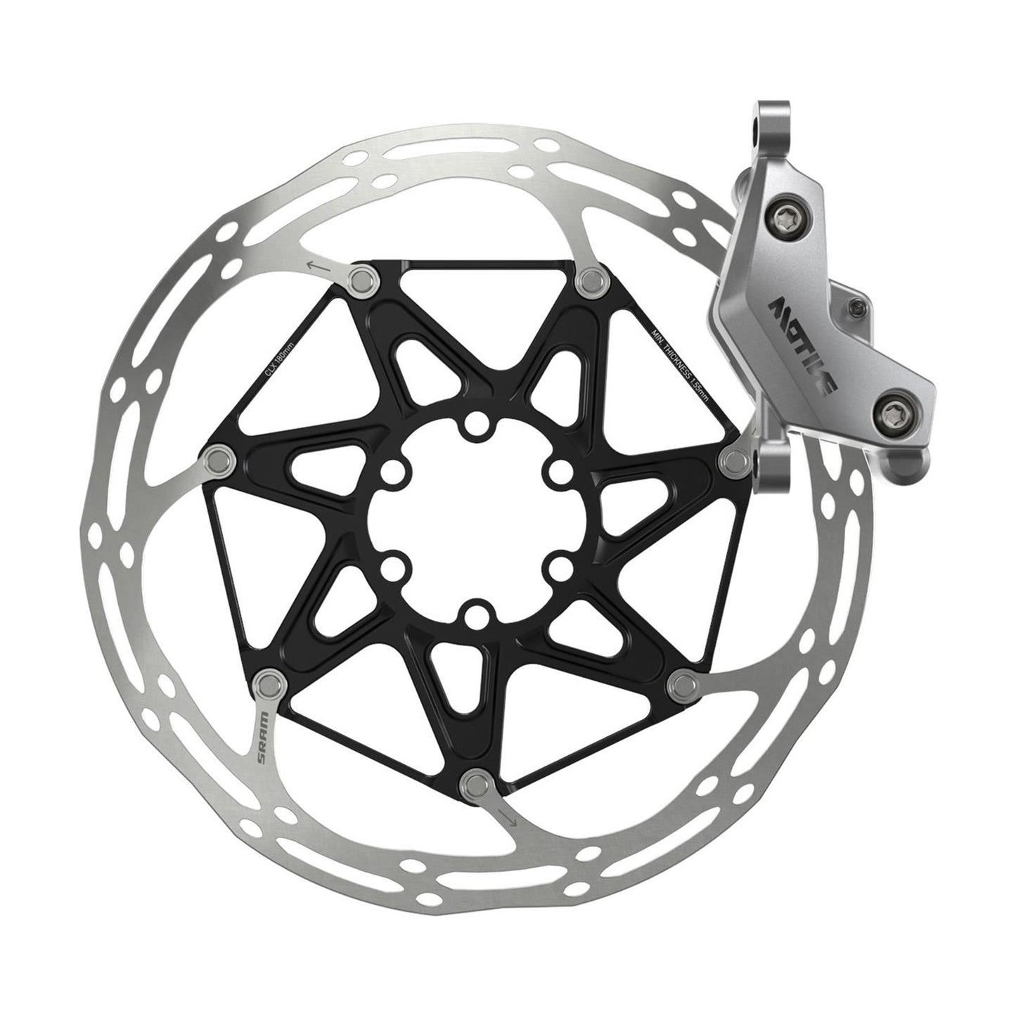 SRAM Disc Brake Motive Ultimate - Clear Ano, Bearing Carbon Lever,Tool Free Reach, Bleeding Edge (includes MMX Clamp, Rotor/Bracket sold separately) A1