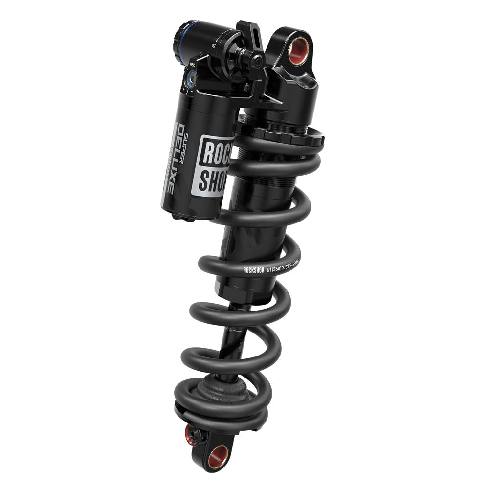 RockShox Rear Shock Super Deluxe Ultimate Coil RC2T - Linearreb/Lowcomp, Adj Hydraulic Bottom Out (Spring Sold Separately) 320Lb Theshold, Standard Trunnion - B1