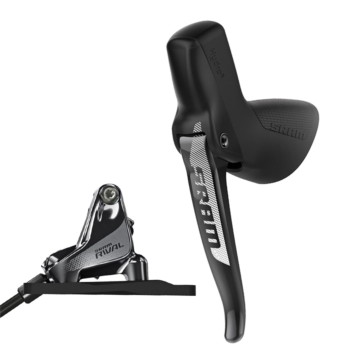 SRAM Hydraulic Disc Brake Rival1 (UK Style) Left Rear Brake 1800mm w Flat Mount Hardware (Rotor & Bracket sold separately)
