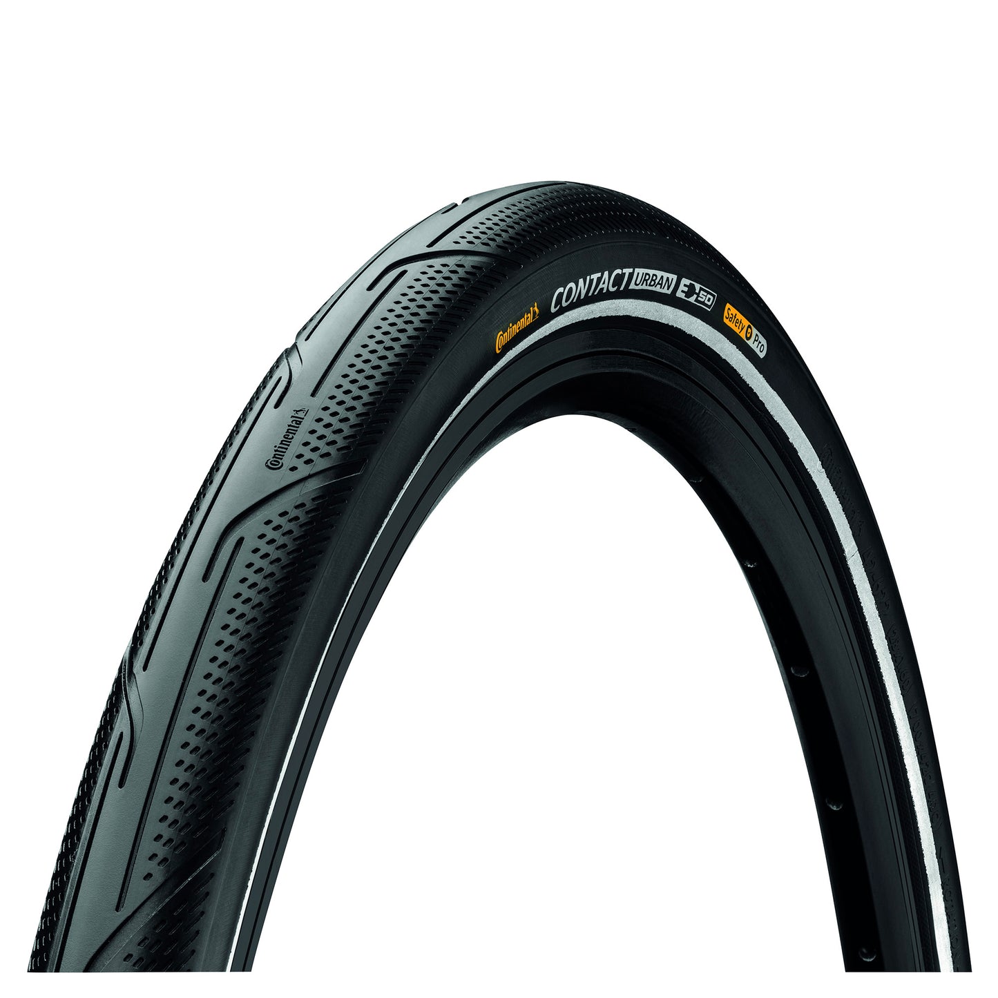 Continental CONTACT Urban Reflex Tyre - Wire Bead PureGrip Compound: BLACK/BLACK REFLEX 27.5X2.00"