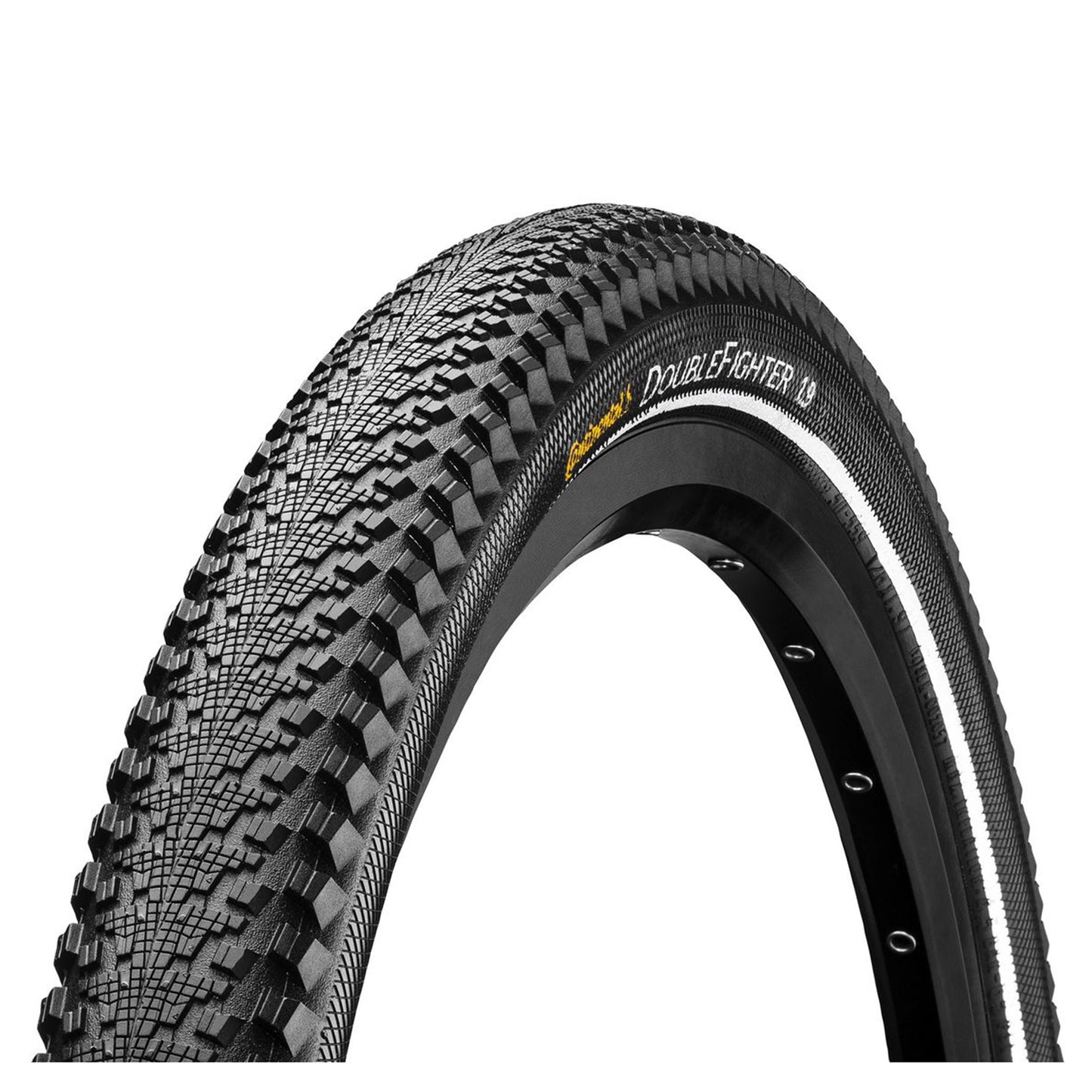 Continental DoubleFighter III Reflex Tyre - Wire Bead: BLACK/BLACK REFLEX 29X2.00"
