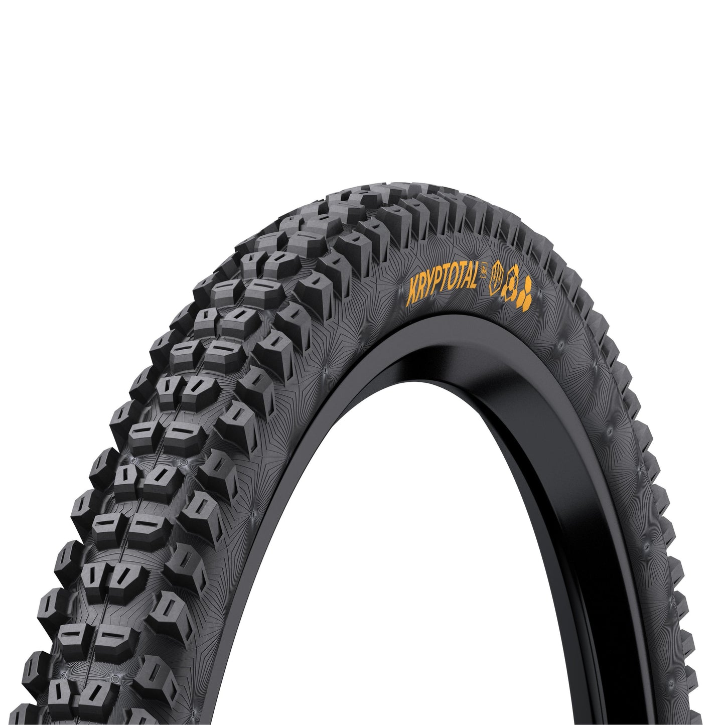 Continental Kryptotal Rear Downhill Tyre - Supersoft Compound Foldable 2022: BLACK & BLACK 29X2.40"
