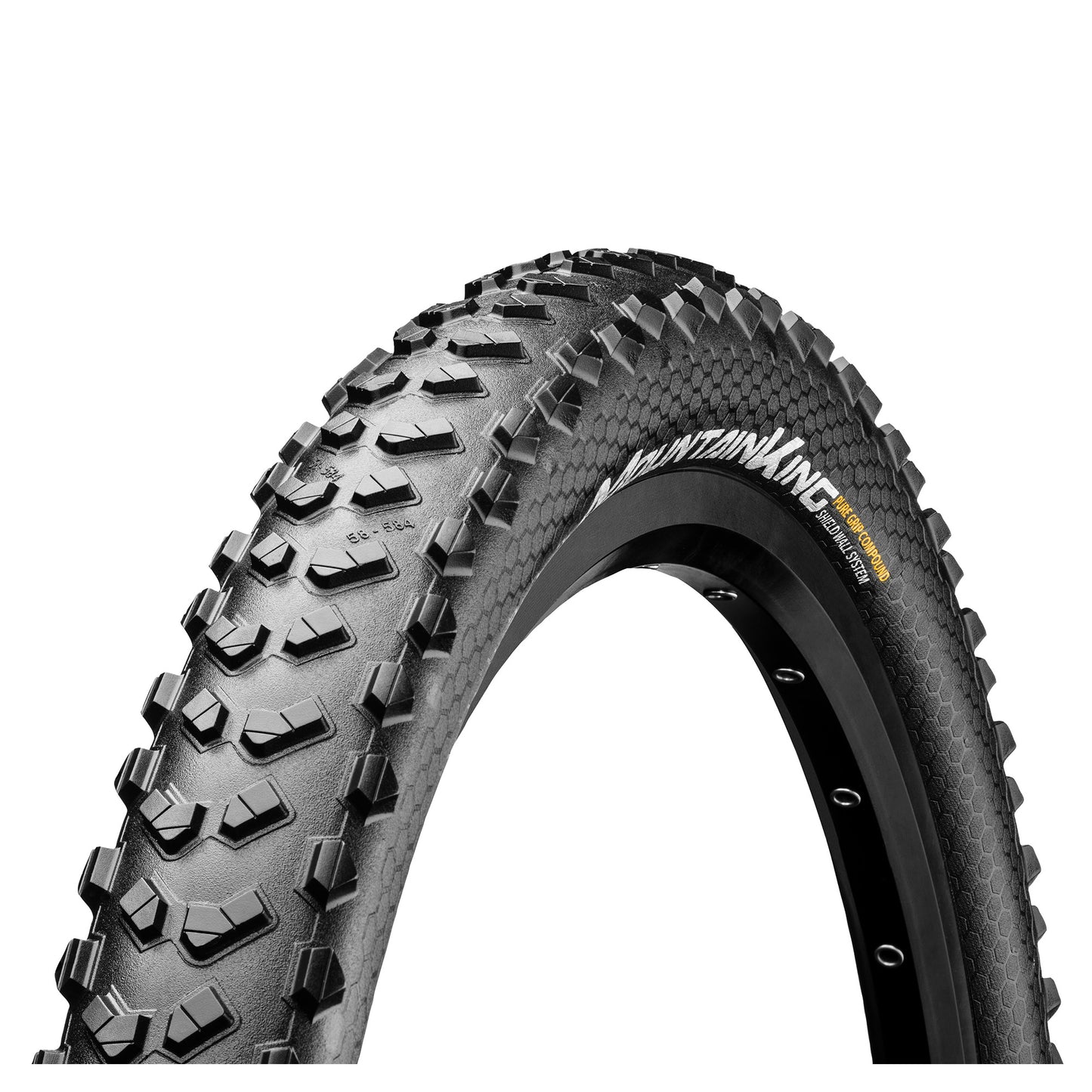 Continental Mountain King ShieldWall Tyre - Foldable PureGrip Compound: BLACK/BLACK 26X2.30"