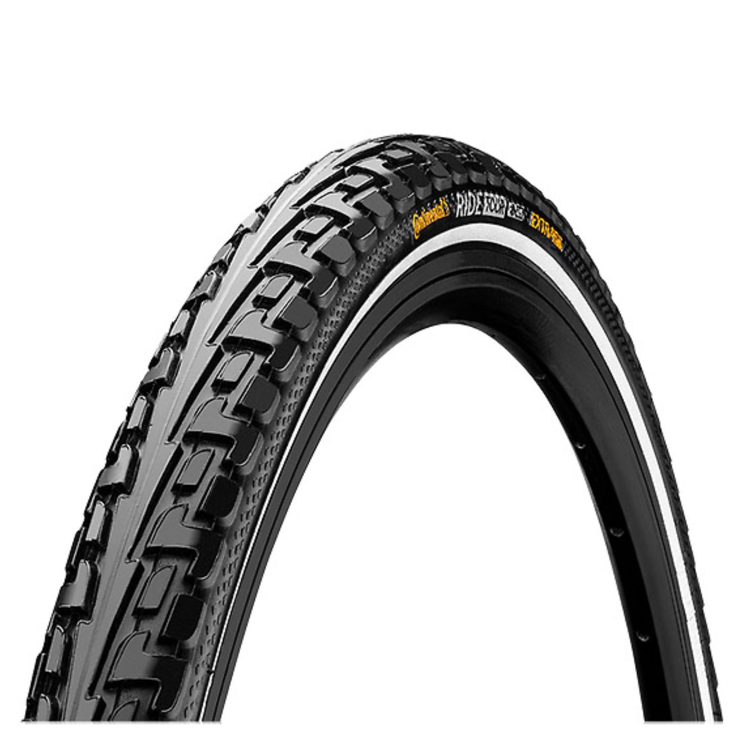 Continental RIDE Tour Reflex Tyre - Wire Bead: BLACK/BLACK REFLEX 28X1 3/8"