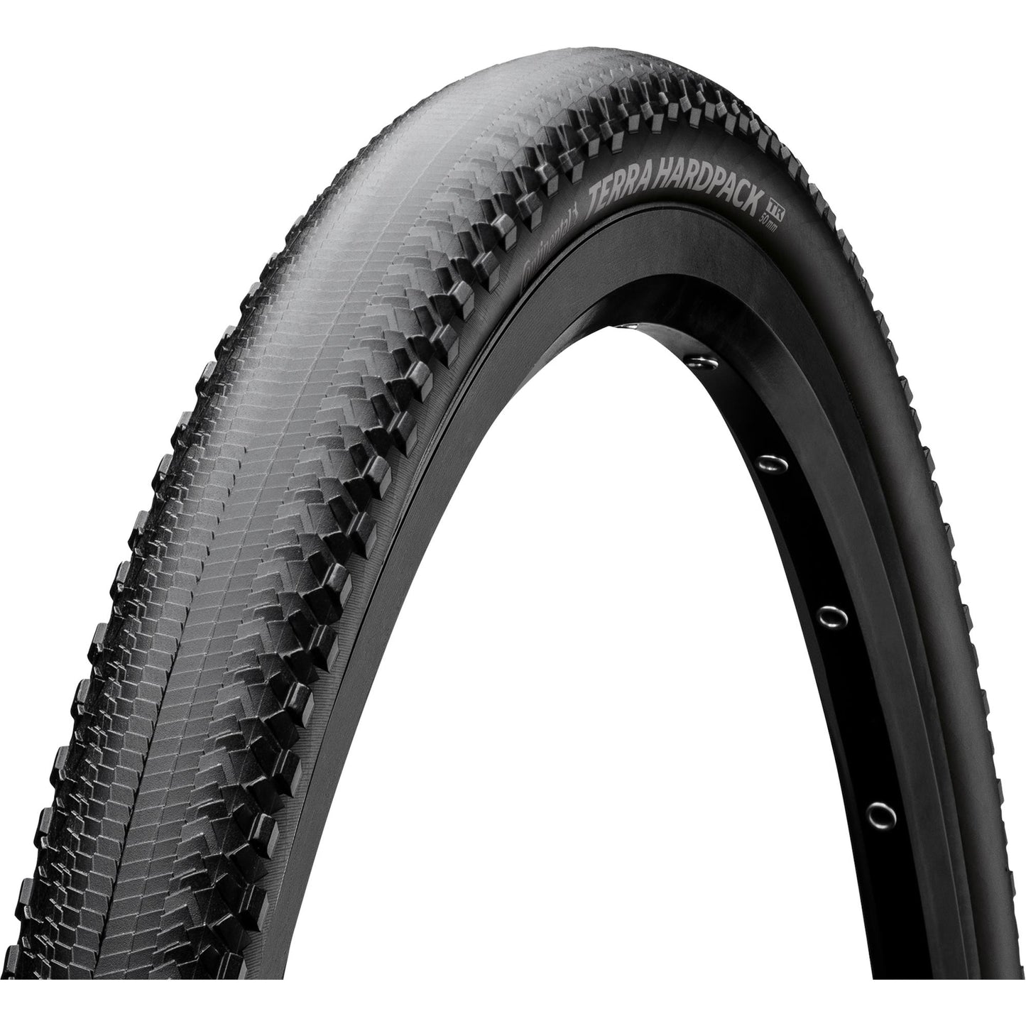 Continental Terra Hardpack ShieldWall Foldable Tyre: BLACK/BLACK 700X50C